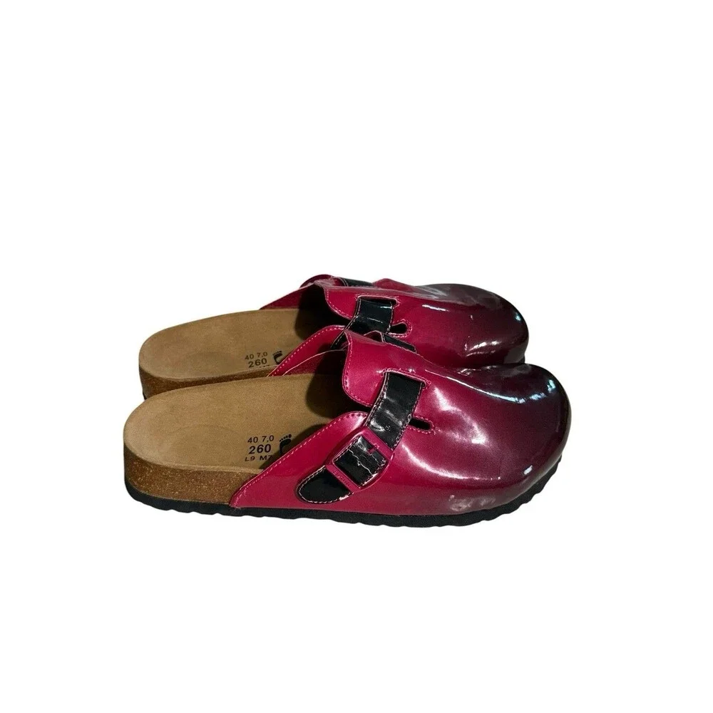 Womens Birkenstock Betula Rock Fuchsia Studded Leather Clog Slip On 40 US 9 - Picture 3 of 8